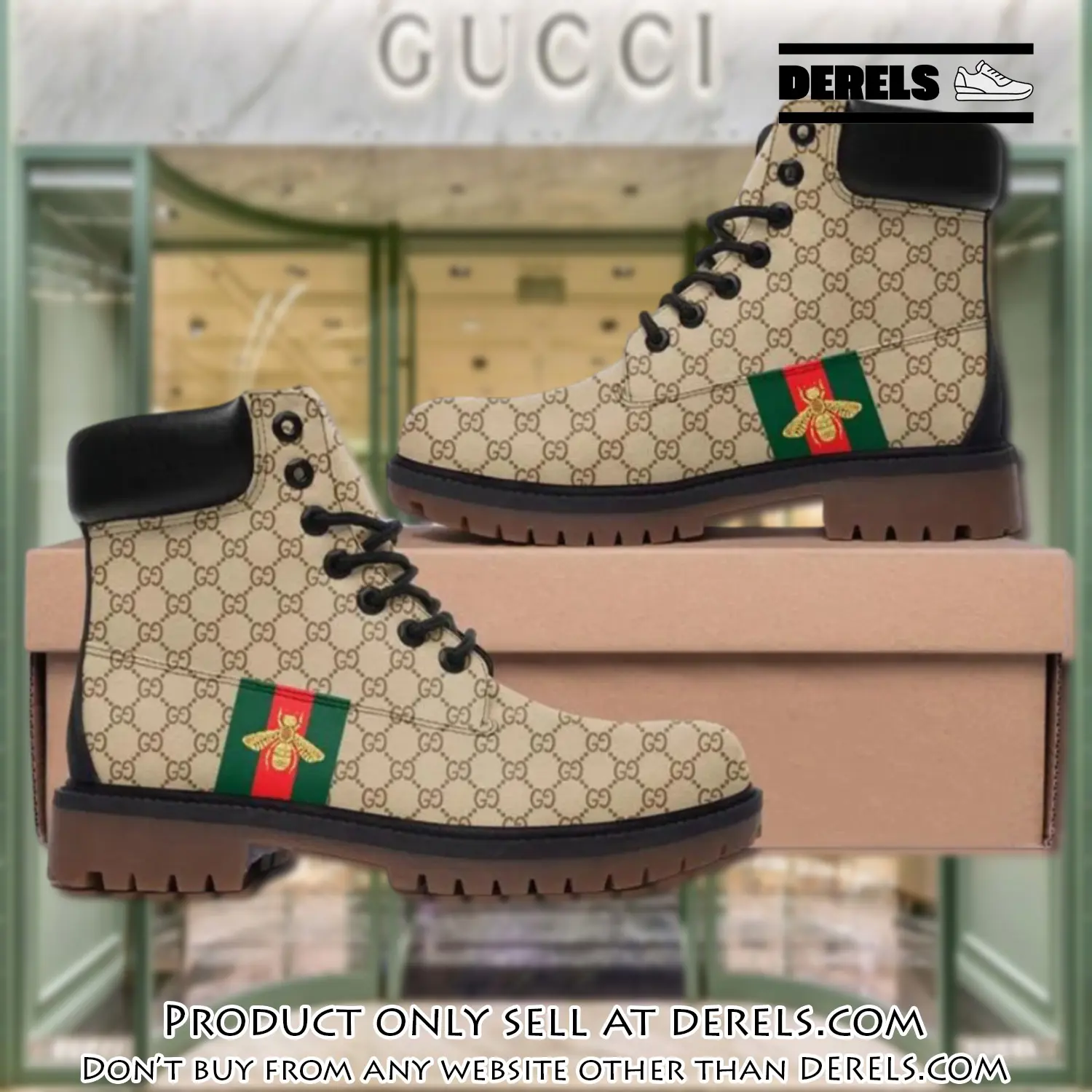 Gucci bee beige luxury brand boots premium gifts for men women dr1408688